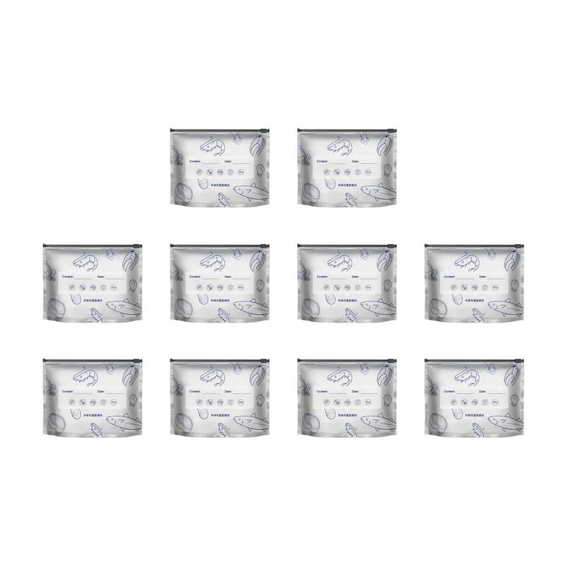 Aluminum foil antibacterial food preservation bags, frozen and refrigerated food-grade sealing bags, household refrigerator food-specific zipper self-sealing bags